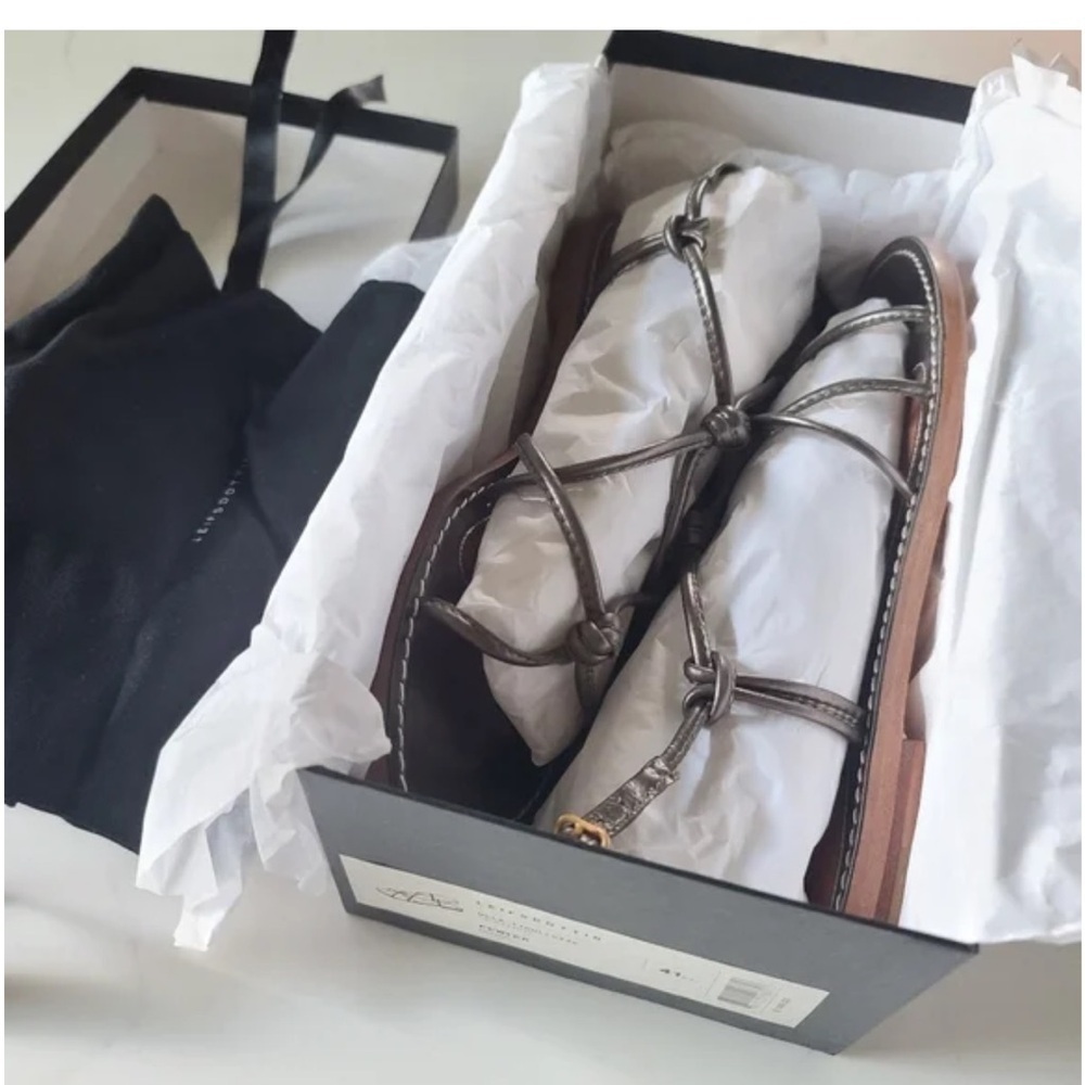 Leifsdottir Metallic Gray Sandals - Picture 5 of 7